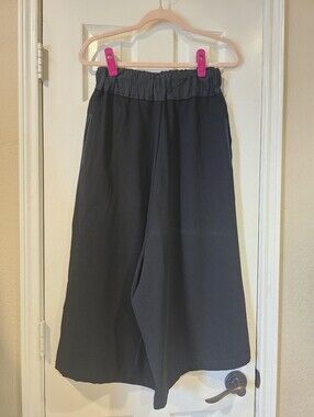 Shaina Mote Womens Ultra Wide Leg Gaucho Pants Size 2 Black